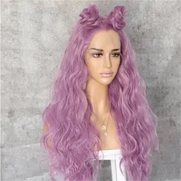 Leyla Pink Wavy 24" Lace Front Wig - Picture 1 of 4